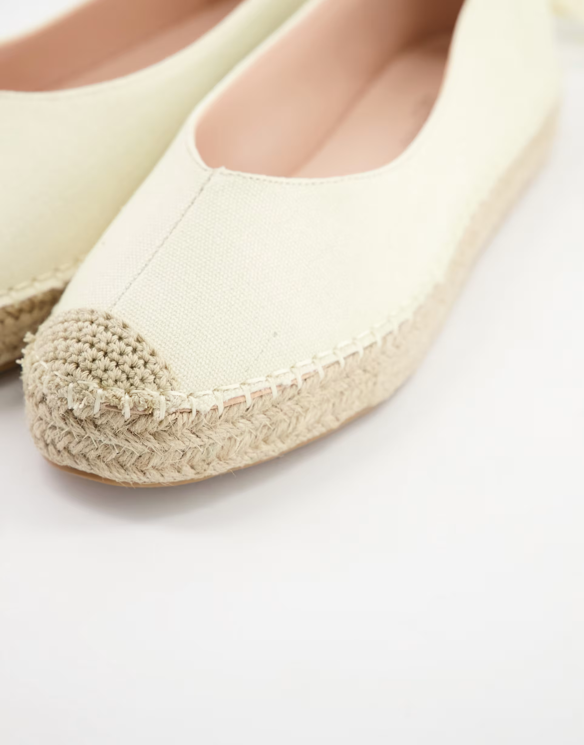 Womens Glamorous Ankle Tie Espadrilles In Natural