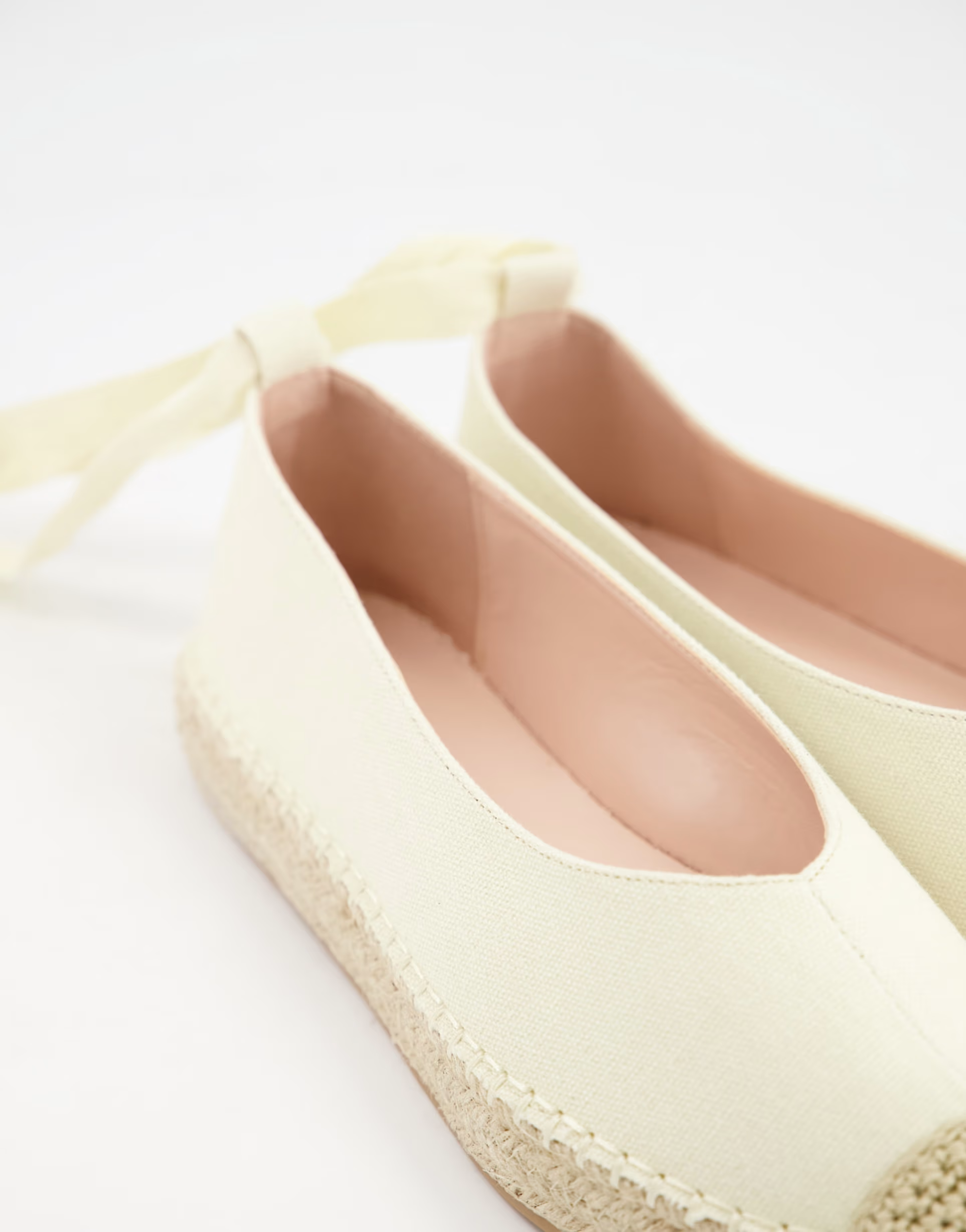 Womens Glamorous Ankle Tie Espadrilles In Natural