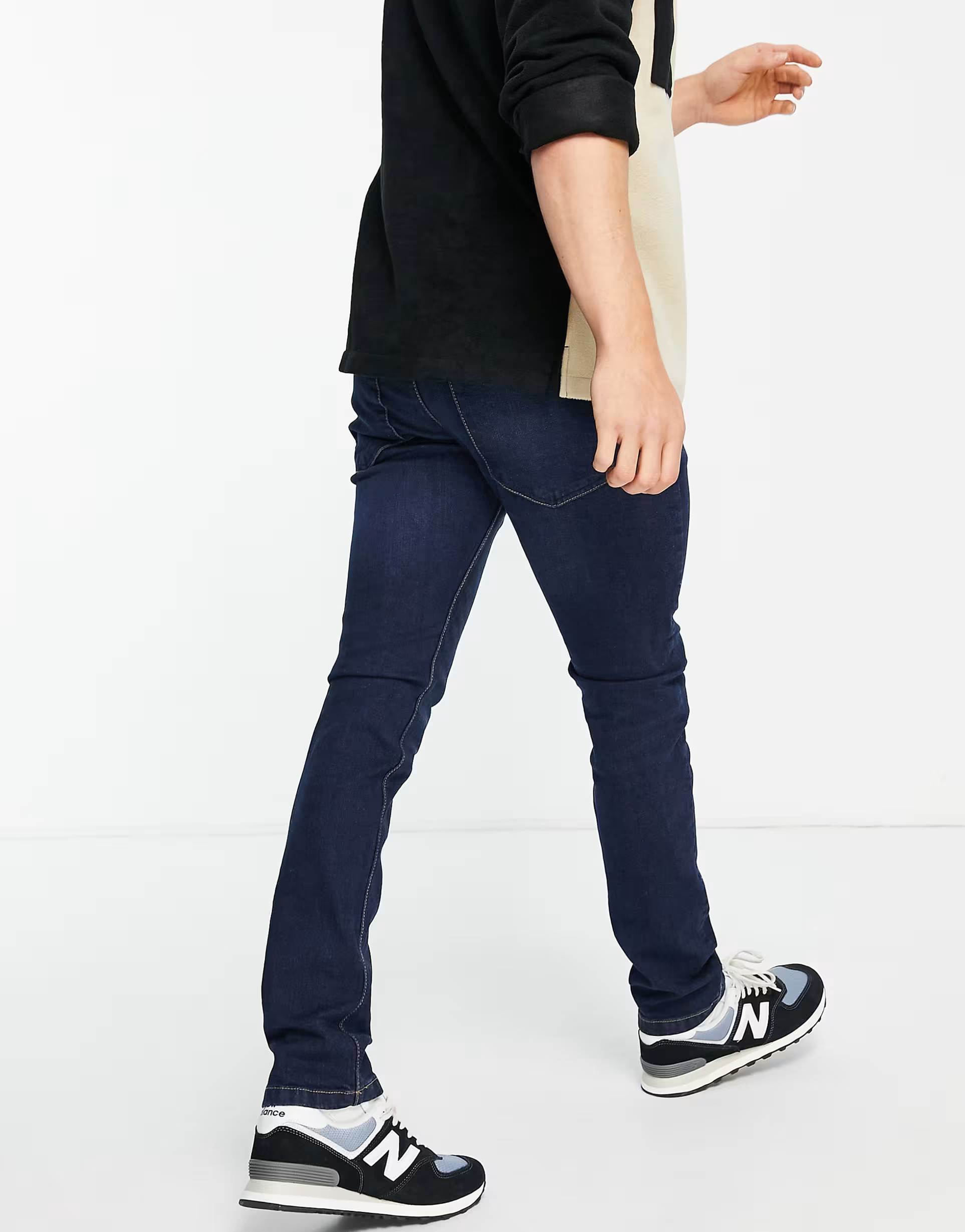 Mens French Connection Slim Fit Jeans in Dark Blue
