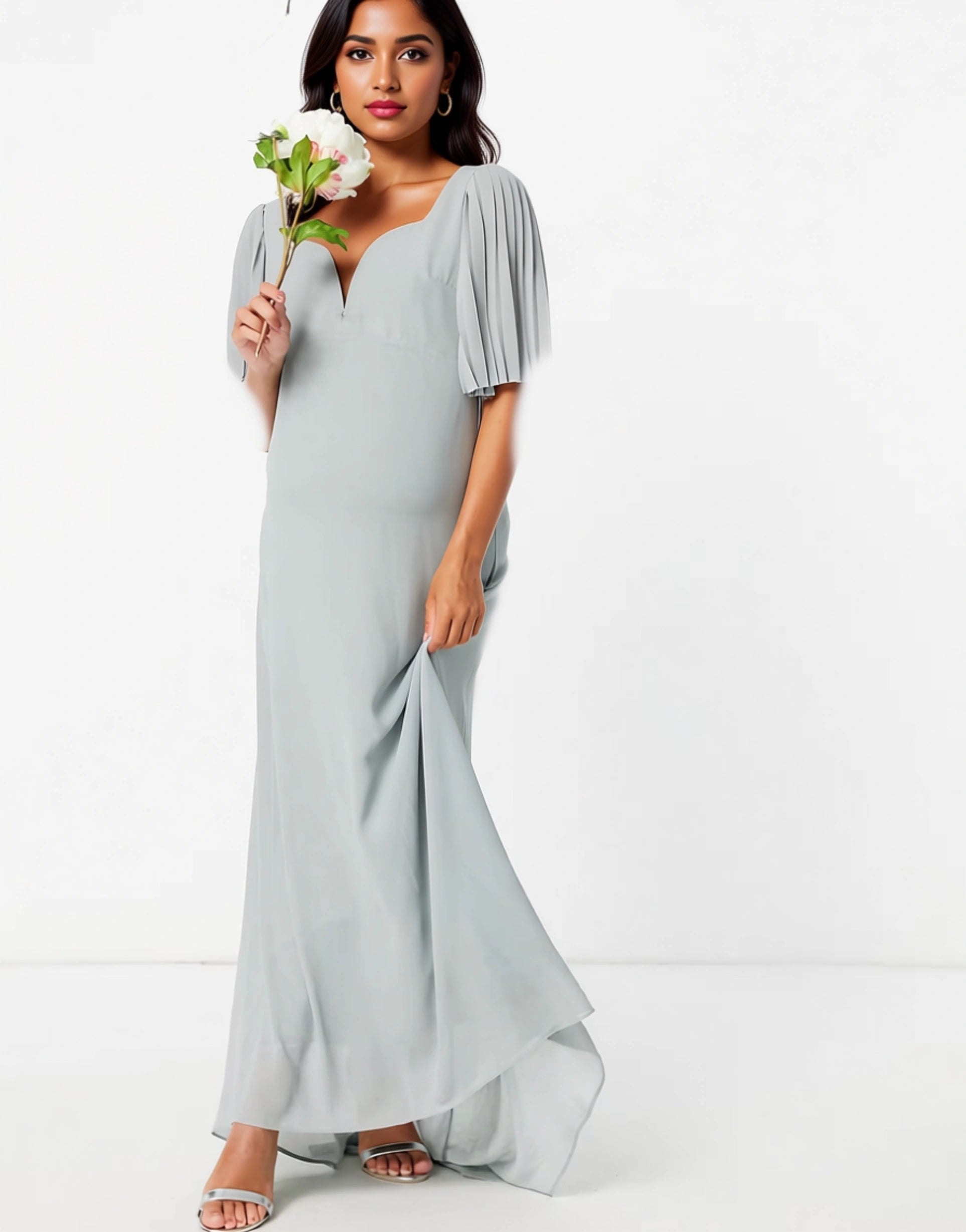 TFNC Womens Maternity Bridesmaid Sweetheart Neckline In Green