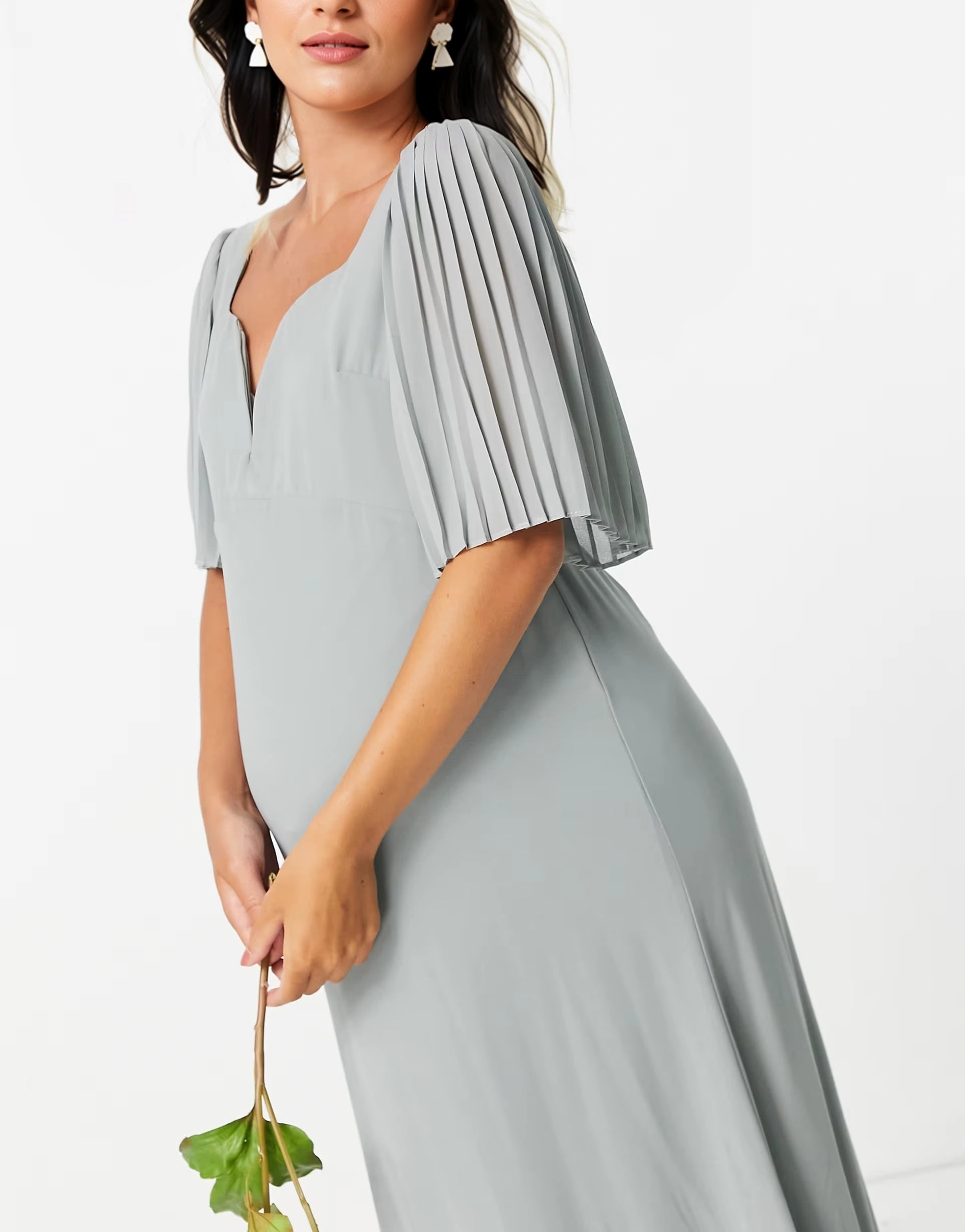 TFNC Womens Maternity Bridesmaid Sweetheart Neckline In Green