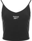 Reebok Women's Small Central Logo Ribbed Vest Top