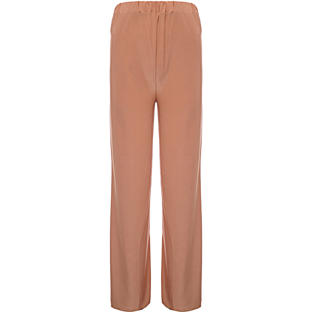 Club L London Womens Orange Wide Leg Slouch Trouser