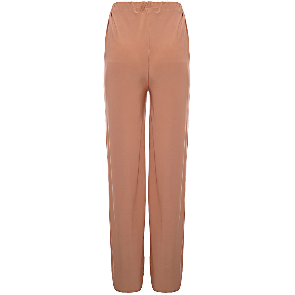 Club L London Womens Orange Wide Leg Slouch Trouser