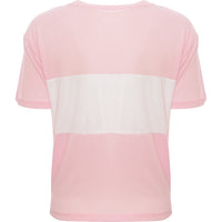 Hollister Women's Pink Logo Stripe T-Shirt