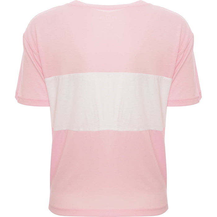 Hollister Women's Pink Logo Stripe T-Shirt