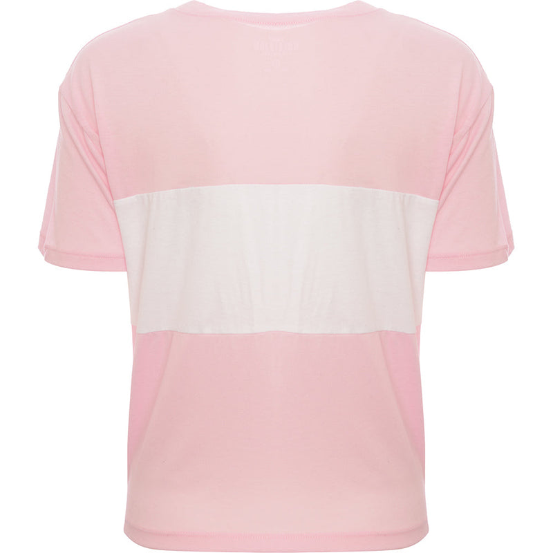 Hollister Women's Pink Logo Stripe T-Shirt