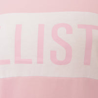 Hollister Women's Pink Logo Stripe T-Shirt