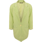 Heartbreak Womens mix and match gingham blazer in Green
