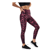 Under Armour Womens Training Heatgear Tonal 7/8 Crop Leggings in Pink Print