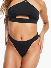 Cosmogonie Womens Microfibre High Waist Panty In Black