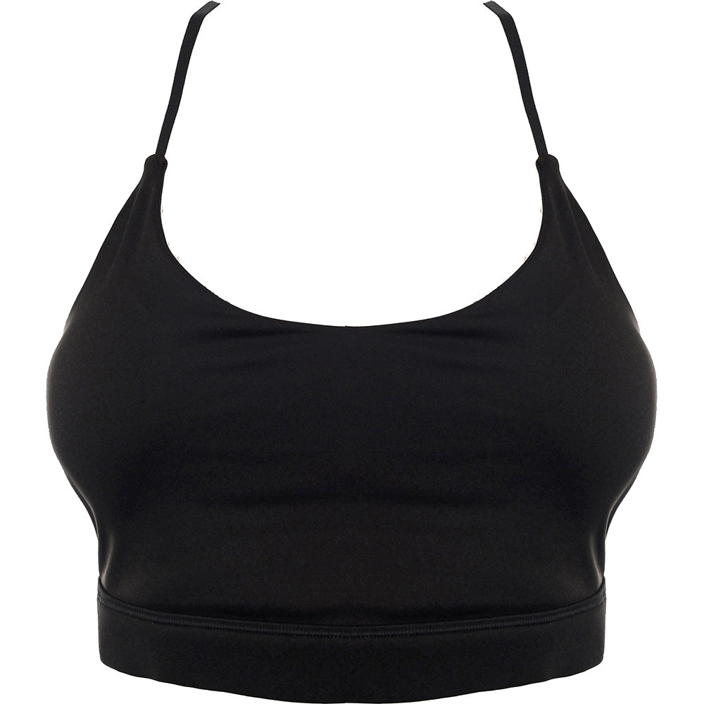 Puma Women's Black Studio Seamless Light Support Strappy Sports Bra