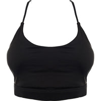 Puma Women's Black Studio Seamless Light Support Strappy Sports Bra