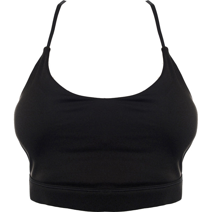 Puma Women's Black Studio Seamless Light Support Strappy Sports Bra