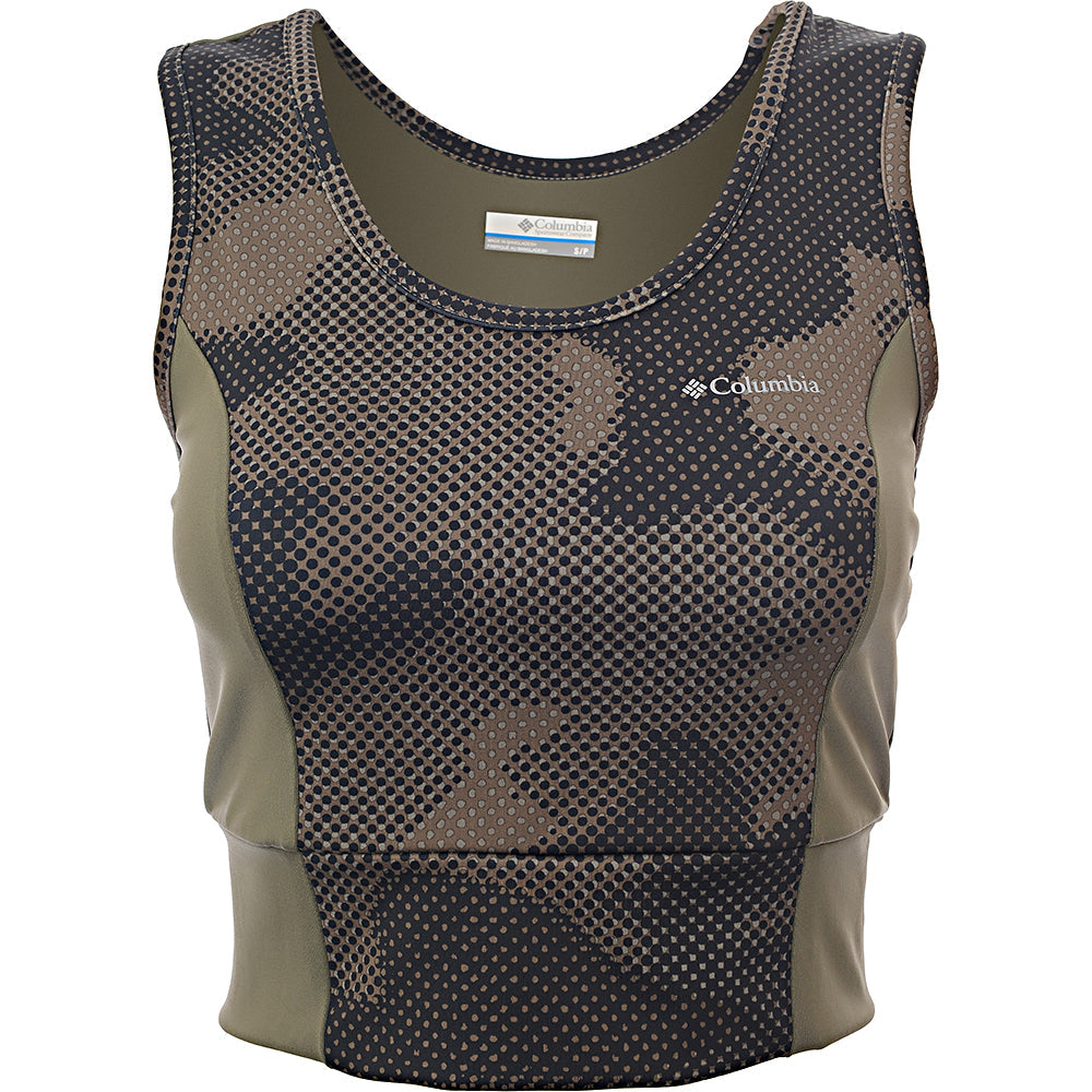 Columbia Womens Windgates Cropped Vest in Camo in Green