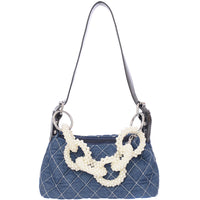 Ego Women's Quilted and Pearl Shoulder Bag