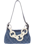 Ego Women's Quilted and Pearl Shoulder Bag