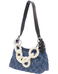 Ego Women's Quilted and Pearl Shoulder Bag