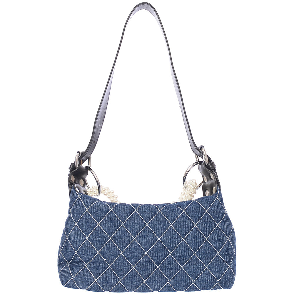 Ego Women's Quilted and Pearl Shoulder Bag