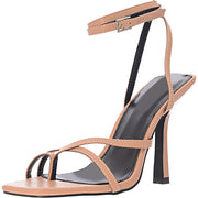 Raid Womens Alayna Heeled Sandals In Beige
