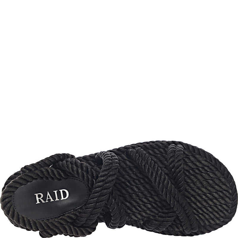 RAID Women's Rosa Rope Sandals in Black