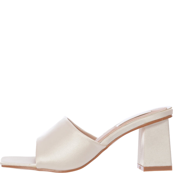 Be Mine Bridal Women's Ivory Pia Heeled Mules