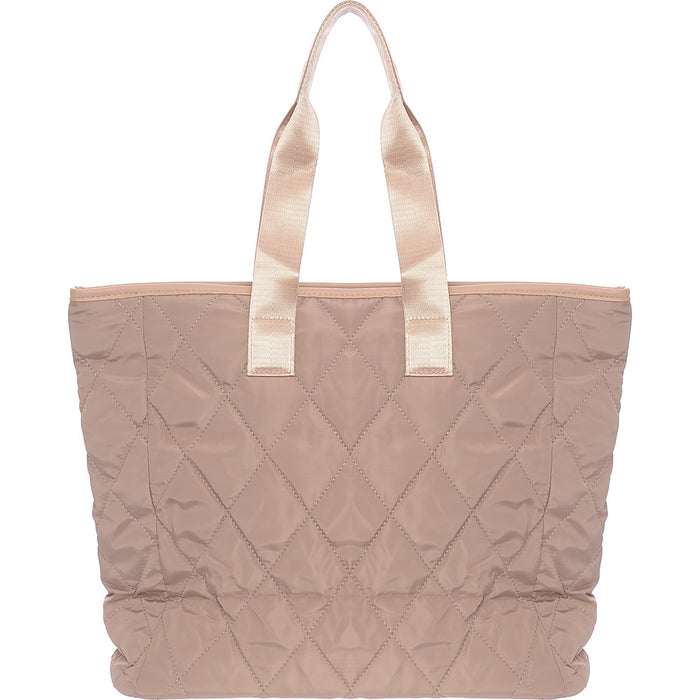 Ego Women's Camel Quilted Tote Bag