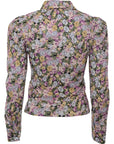 Only Womens Floral Print Shirt With Puff Sleeves