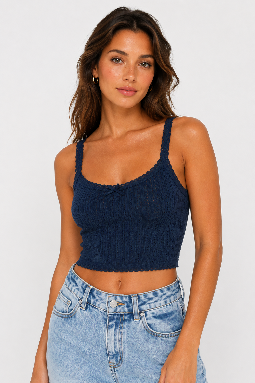 Cotton:On Womens Pointelle Cami In Blue