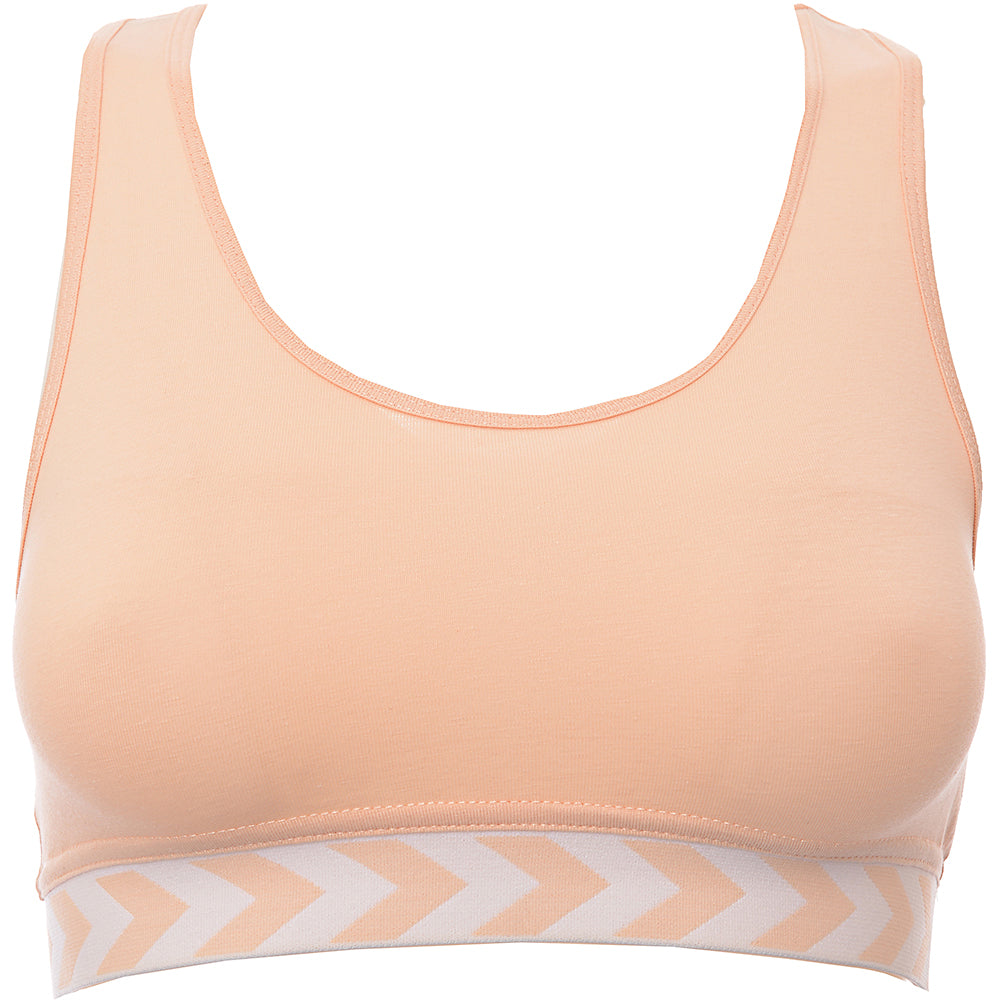 Hummel Womens 2 Pack Logo Bralettes in Pink