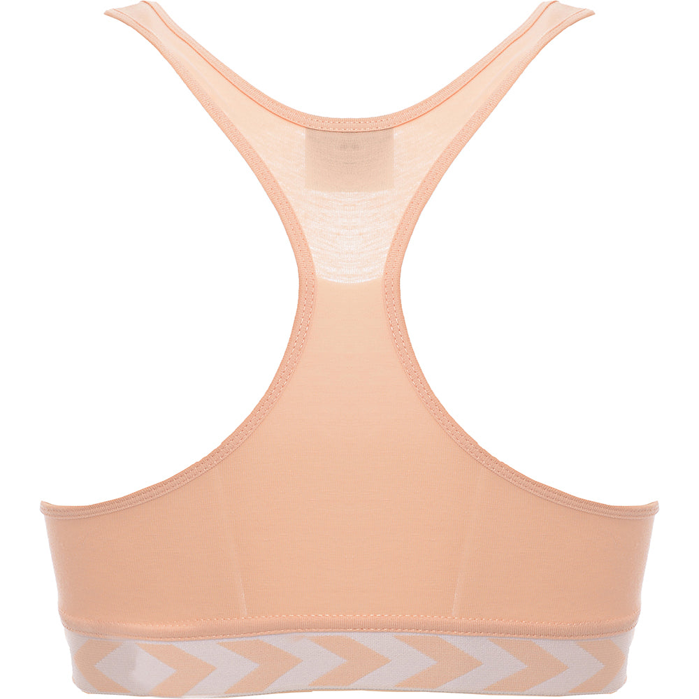 Hummel Womens 2 Pack Logo Bralettes in Pink