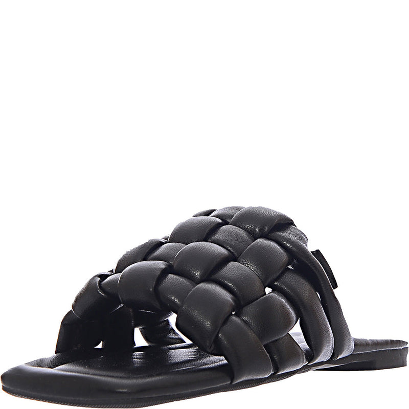 schuh Women's Tilde Woven Slide Sandals in Black