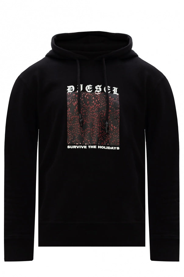 Mens Diesel Brandon Long Sleeve Sweat in Black