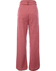 Daisy Street Women's Vintage Check High Waist Wide Leg Trousers