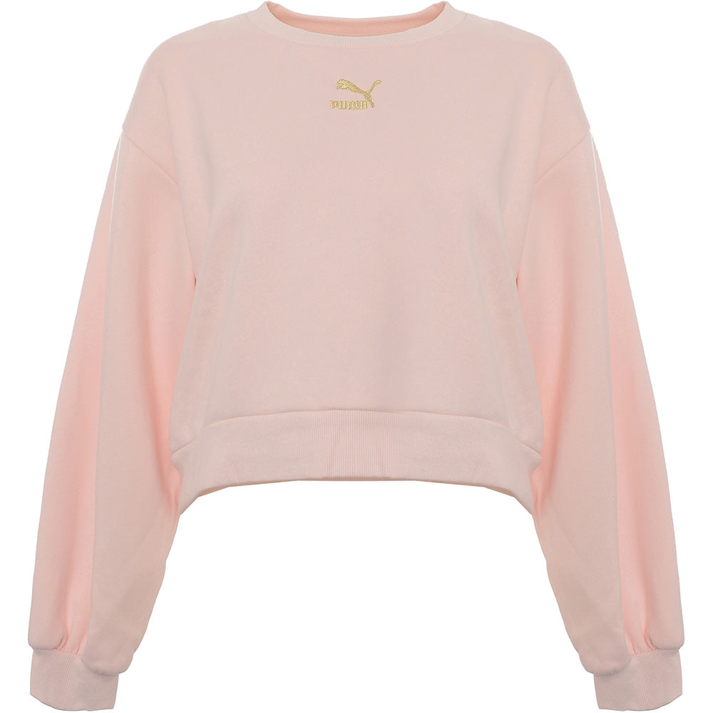 Puma Women's Pink Classics Bell Sleeve Sweatshirt