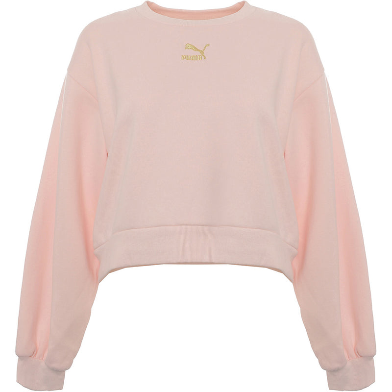 Puma Women's Pink Classics Bell Sleeve Sweatshirt