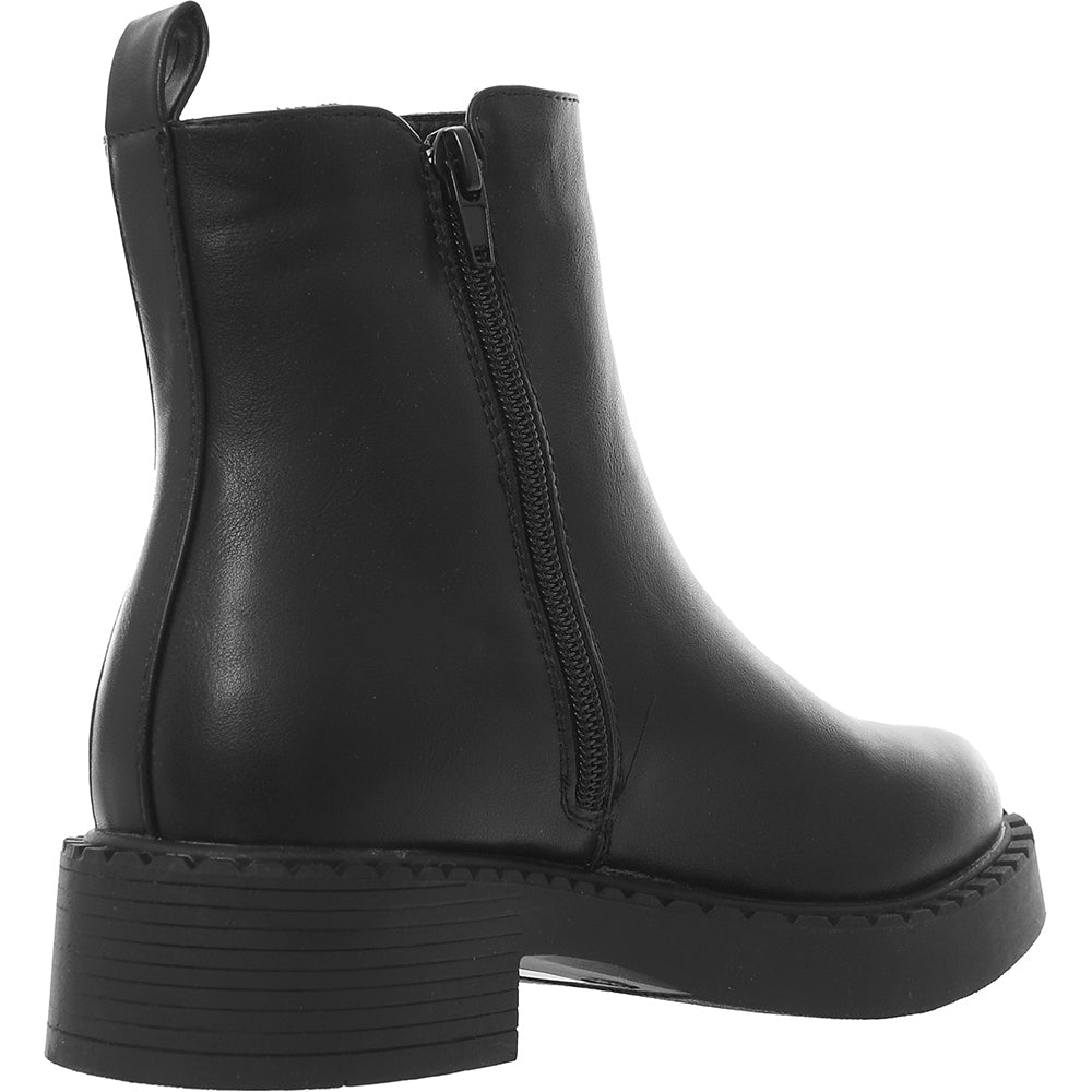 Schuh Women s Black Amos Chunky Boots With Side Zip Sale Lab UK