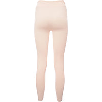 Reebok Women's Light Pink Ribbed Logo Leggings with Drawstring Waist