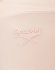 Reebok Women's Light Pink Ribbed Logo Leggings with Drawstring Waist