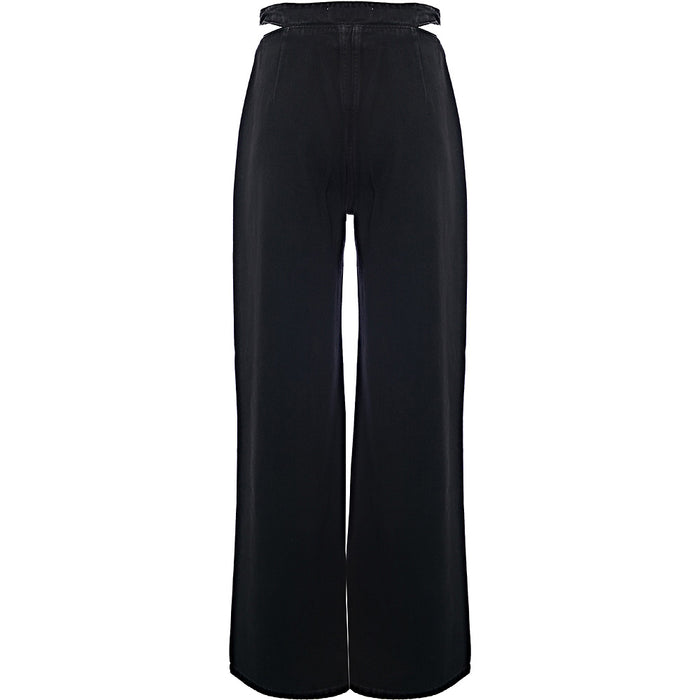 Bershka Wide Leg Cutout Detail Trouser