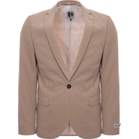 Twisted Tailor Mens Suit Jacket With Wool Mix In Stone