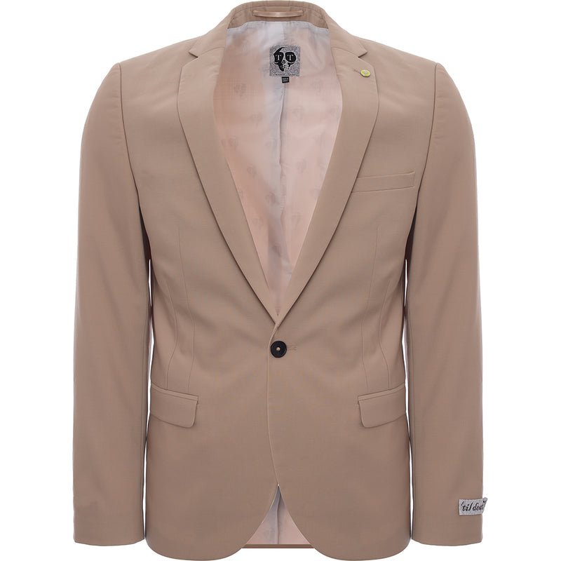 Twisted Tailor Mens Suit Jacket With Wool Mix In Stone