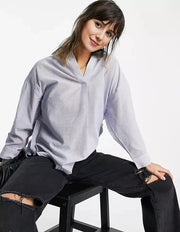 Womens French Connection Oversized Blue Shirt