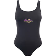 Quiksilver Womens Classic Logo One Piece Swimsu in Black