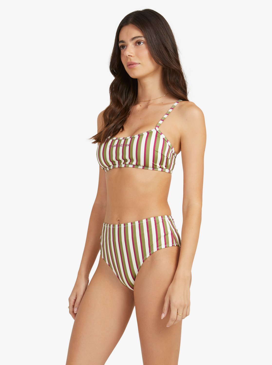 Quiksilver Womens The New Geo Bikini Bottoms In Green