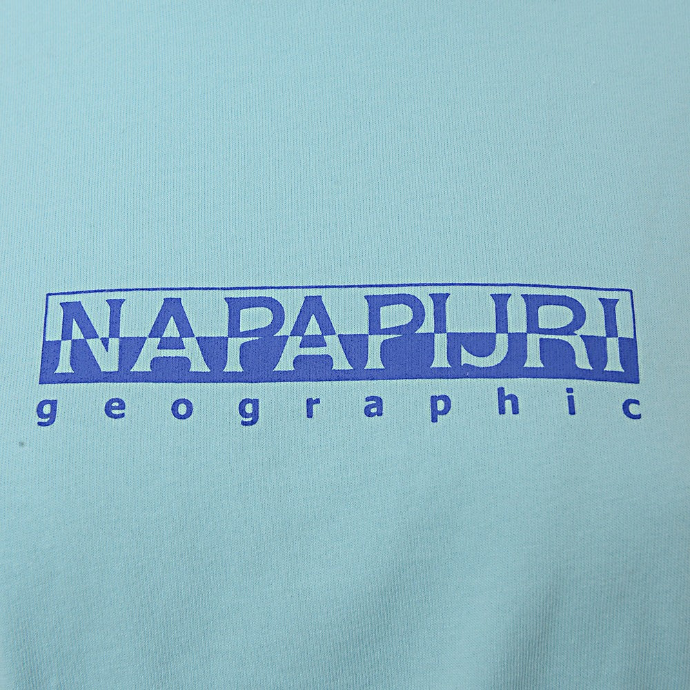 Napapijri Womens Beatnik Cropped T-Shirt in Blu In Green