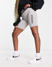Napapijri Womens Box Legging Shorts in Grey Exc In Black