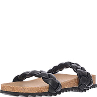 South Beach Women's Plaited Double Strap Slides