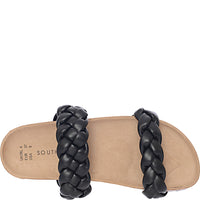 South Beach Women's Plaited Double Strap Slides