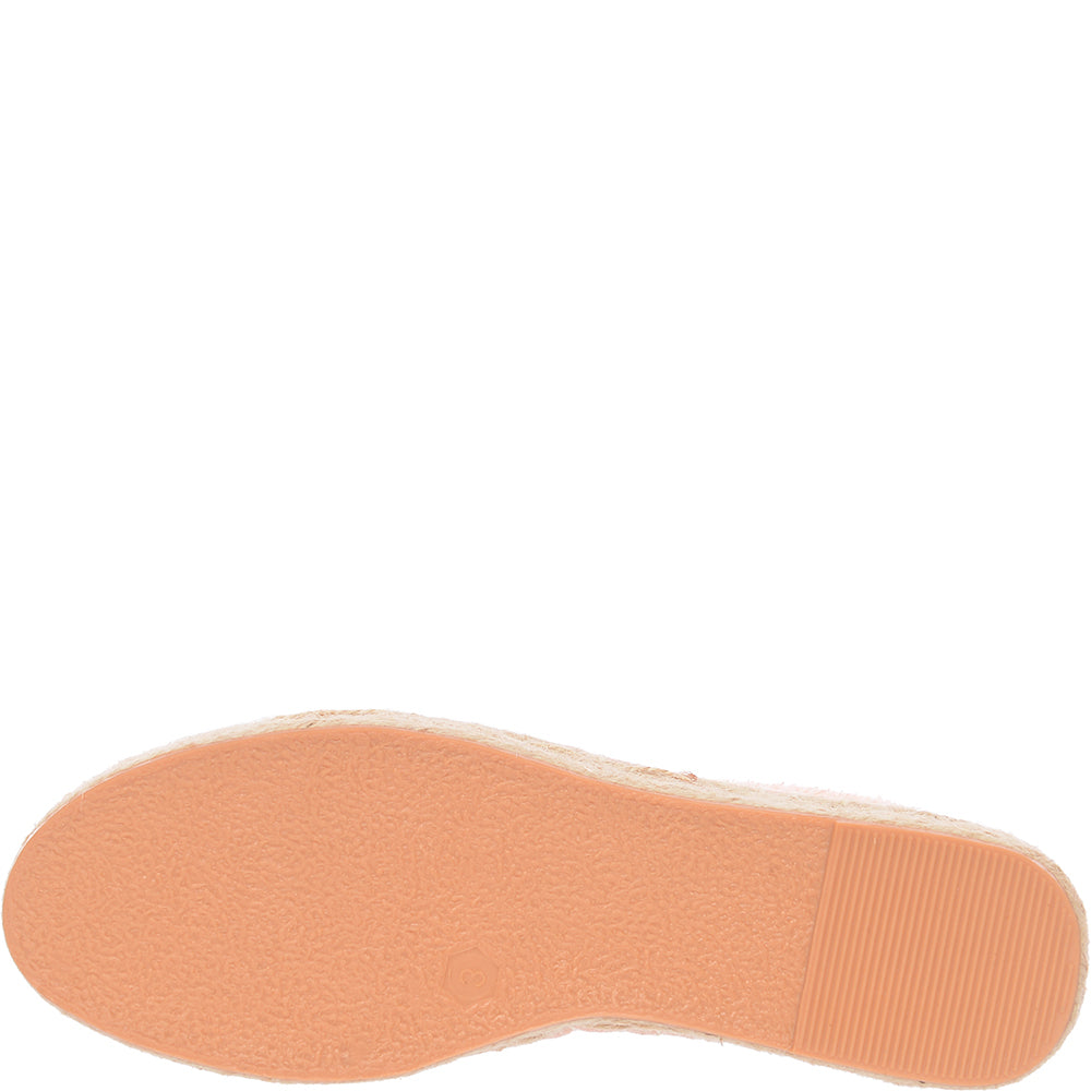 South Beach Women's Peach Towelling Espadrilles